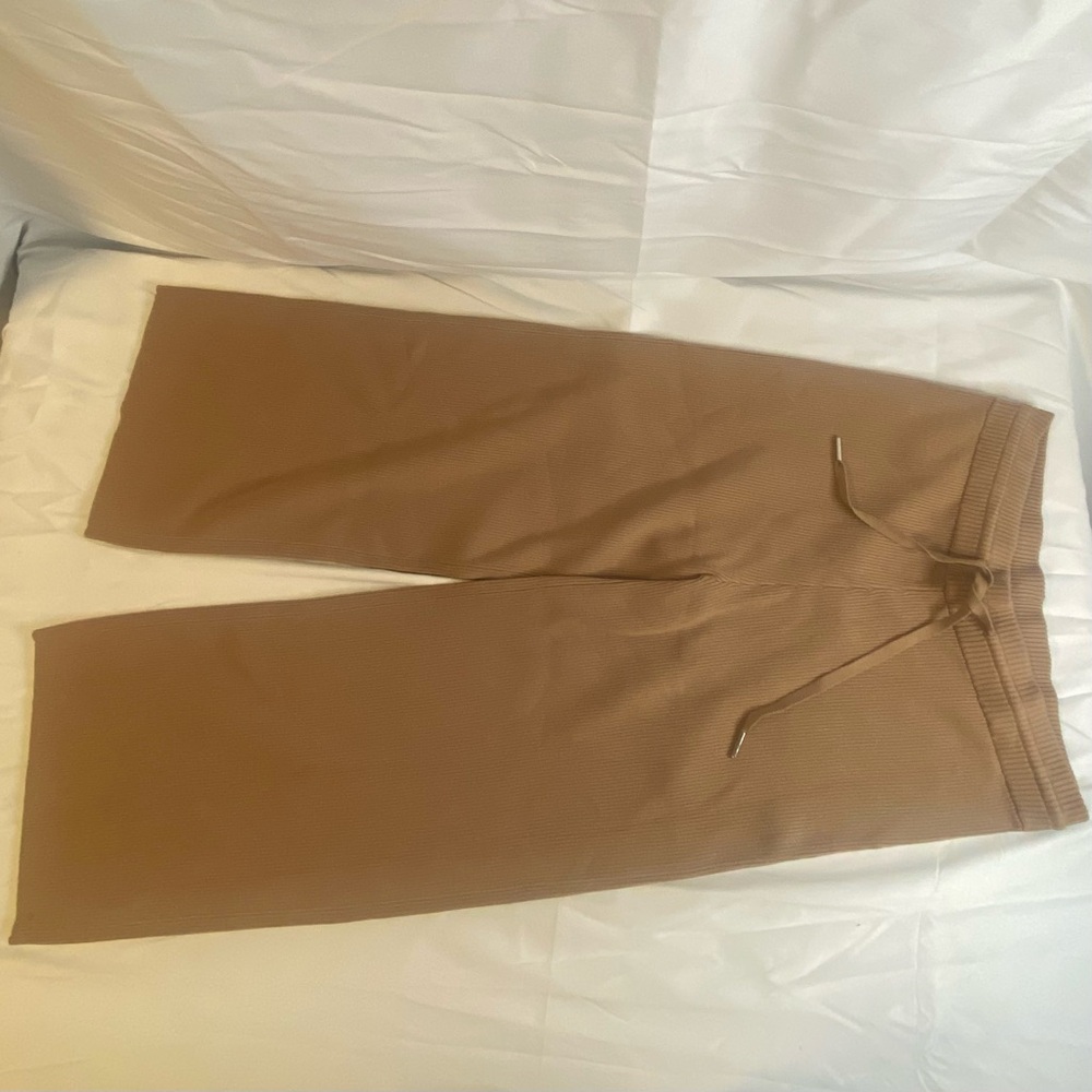 Reiss Camel Ribbed Knit Trousers - Picture 6 of 9